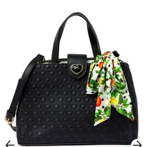 RARE Betsey Johnson Orange Print Interior Purse!